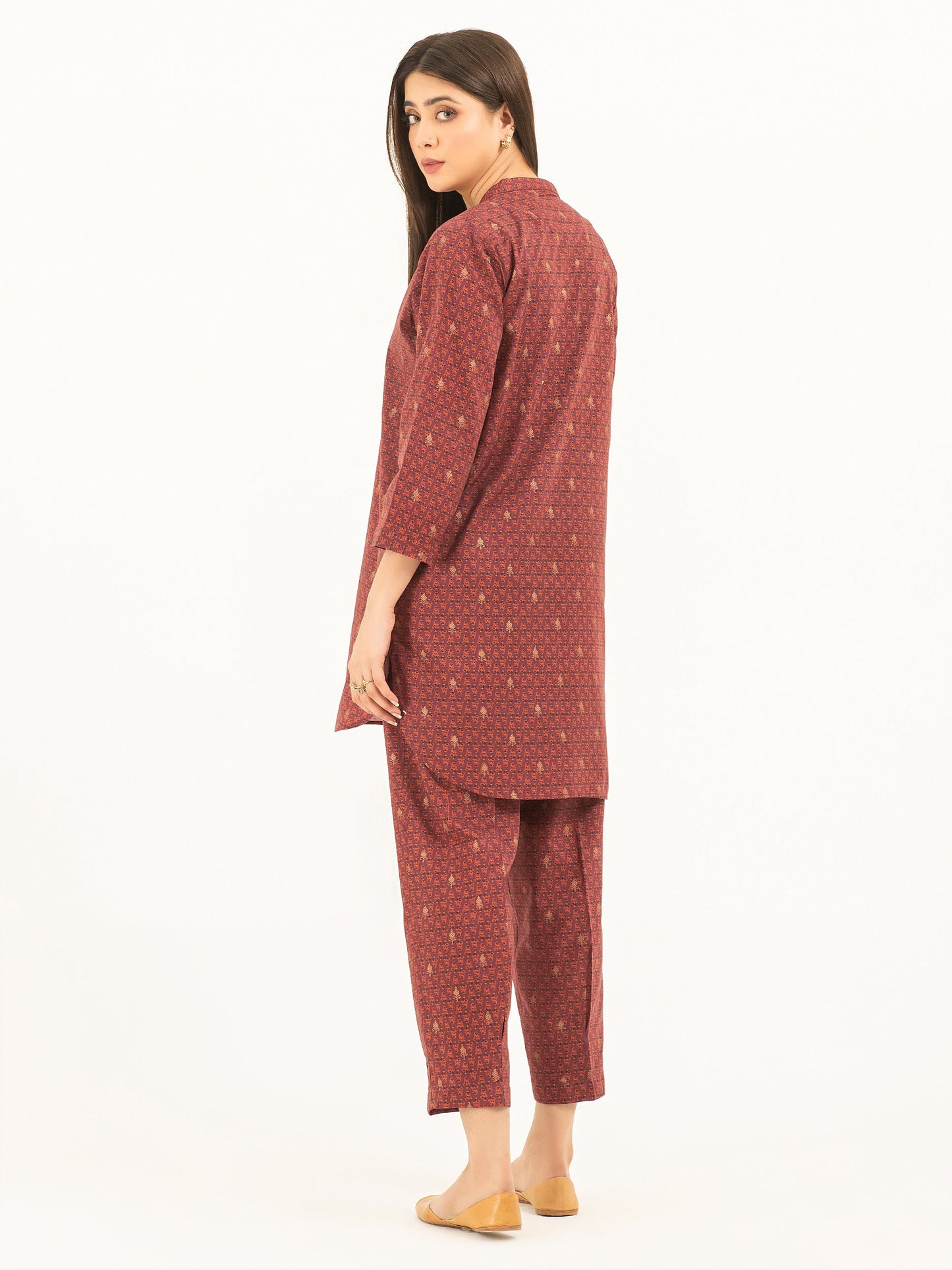 2 Piece Cambric Suit-Printed (Pret)