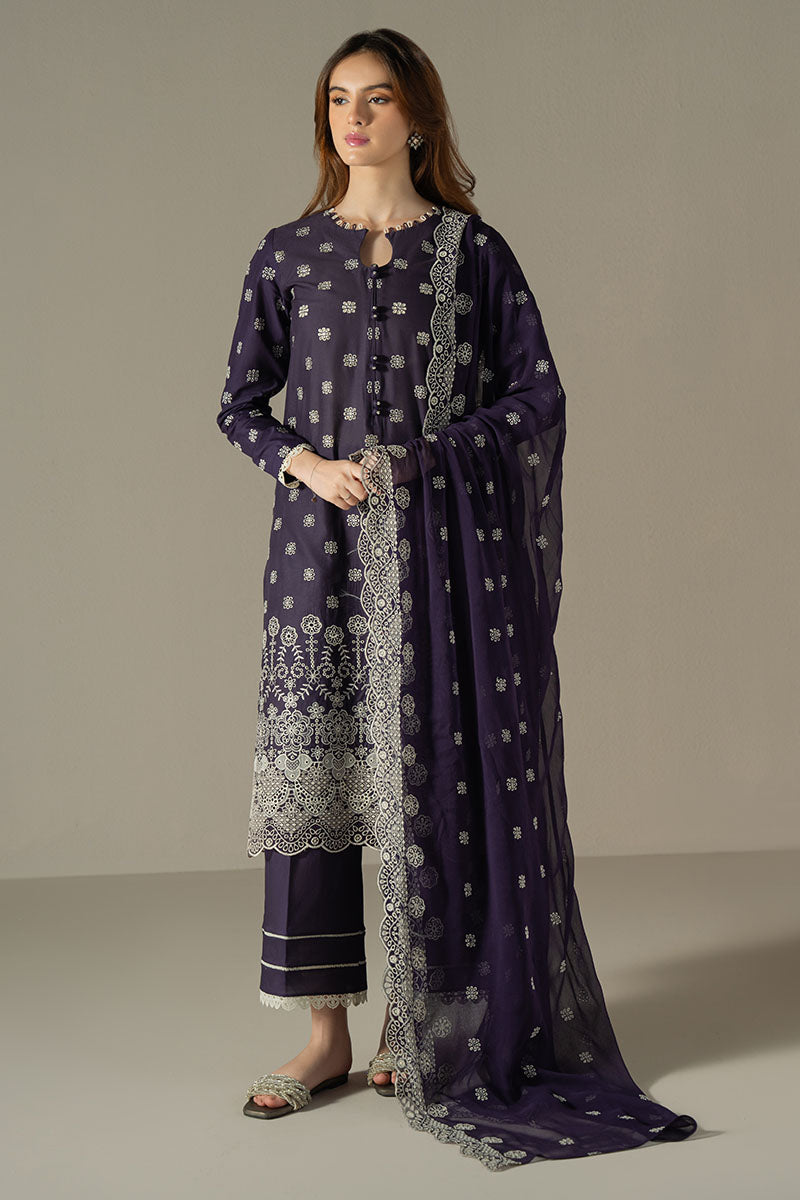 INDIGO ROYAL-3PC CHIKANKARI SUIT