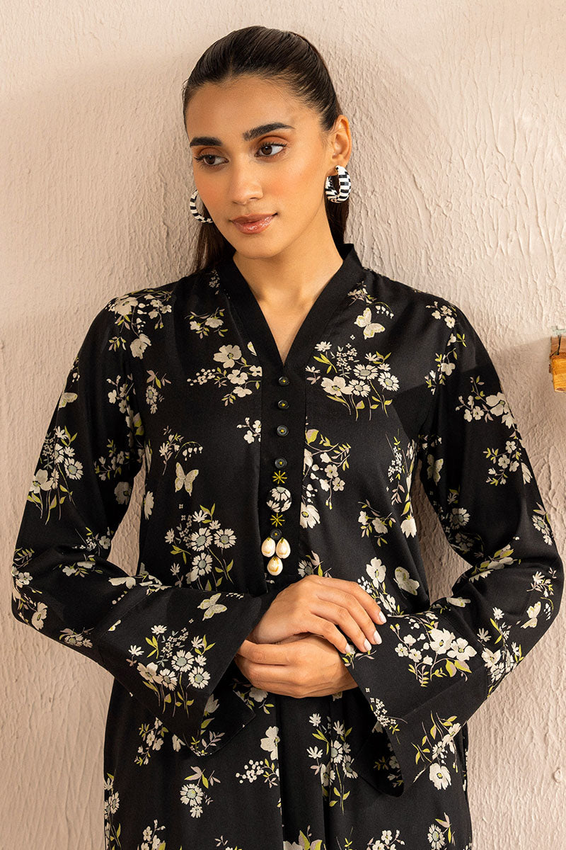 ONXY FLARE PRINTED KHADDAR SHIRT