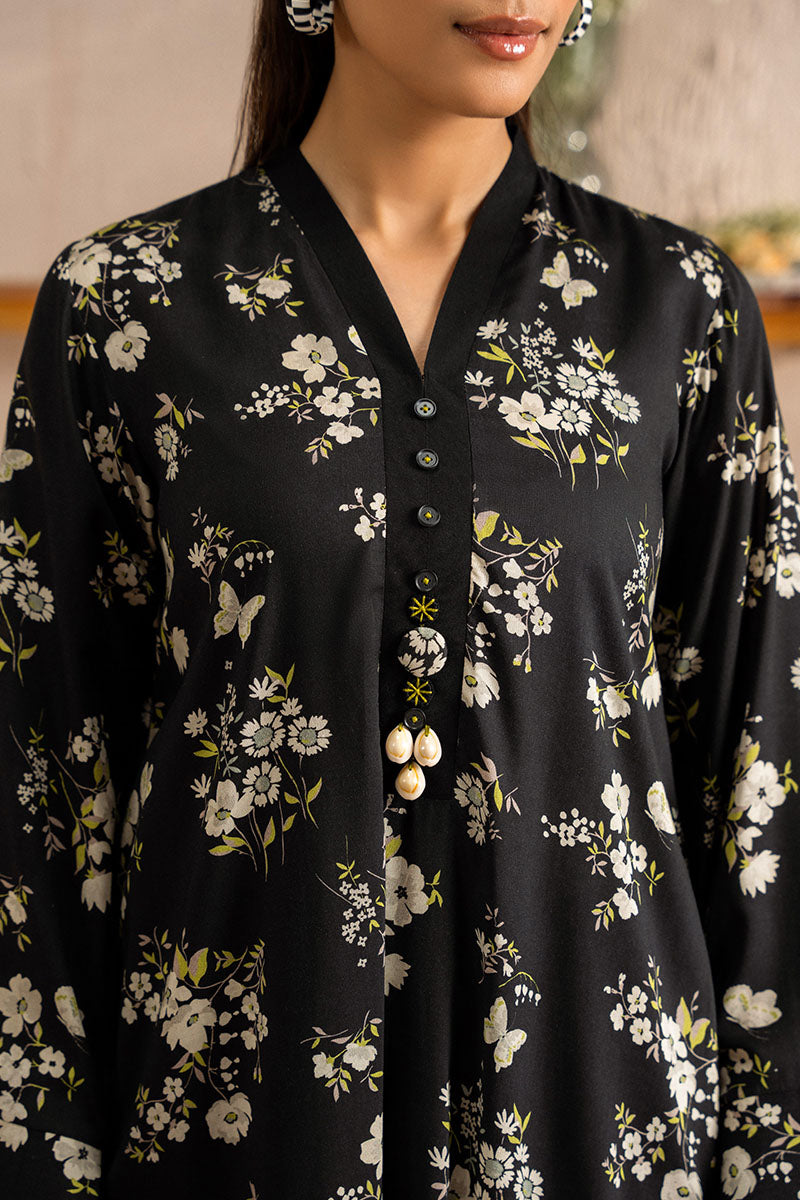 ONXY FLARE PRINTED KHADDAR SHIRT