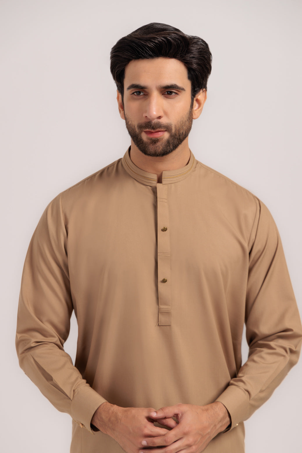 BEIGE-BLENDED-KURTA SHALWAR - (KSRW24-030)