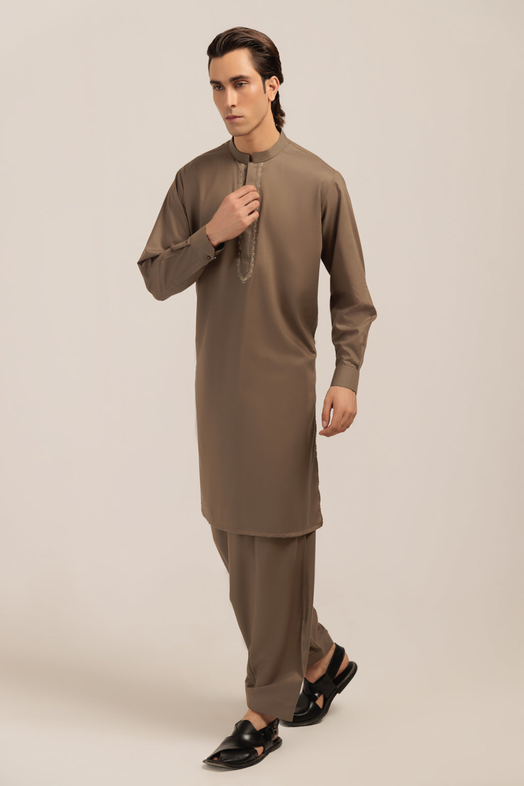 DOVE-BLENDED-KURTA TROUSER - (KSW24-002)