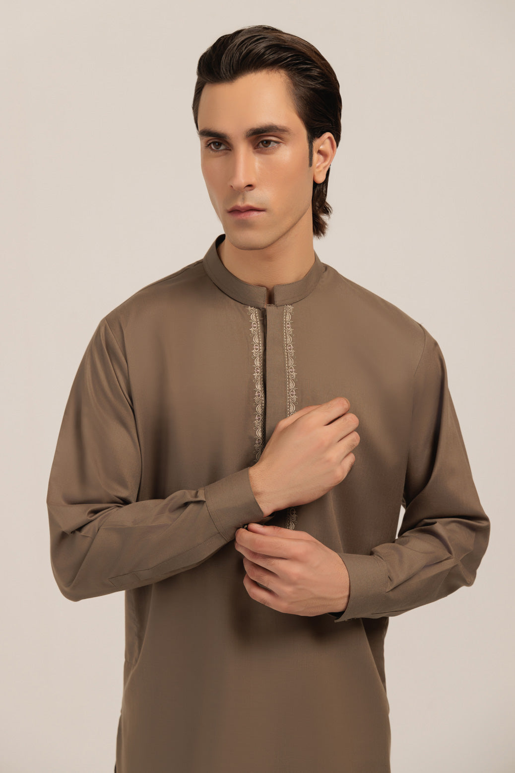 DOVE-BLENDED-KURTA TROUSER - (KSW24-002)