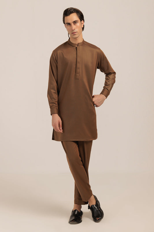 GOLDEN-BLENDED-KURTA TROUSER - (KSW24-024)