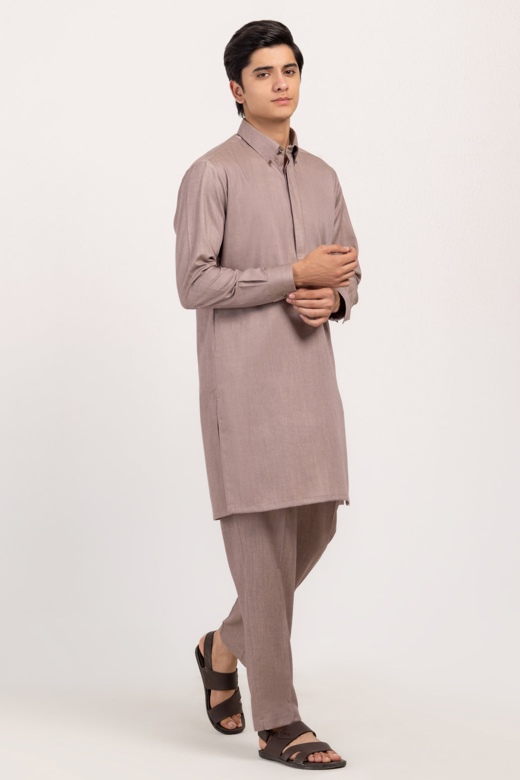 FAWN-BLENDED-KURTA TROUSER - (KSW24-028)