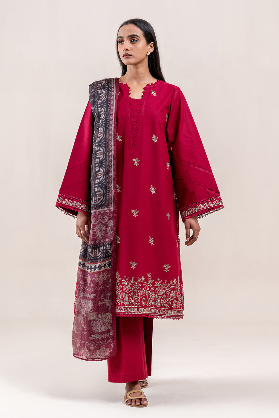 3 PIECE EMBROIDERED LAWN SUIT-RUBY GRACE (UNSTITCHED)