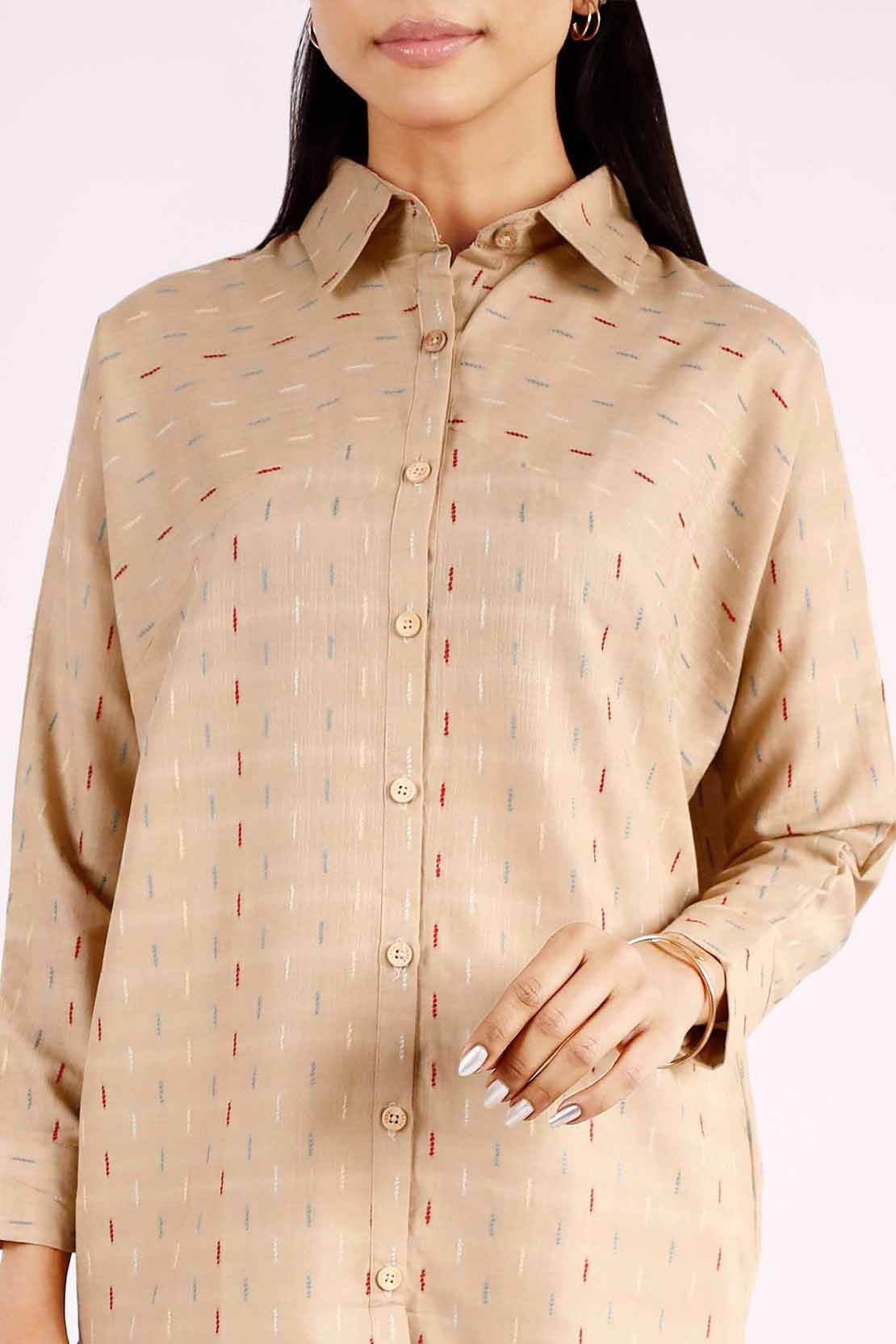 Cotton Jacquard Stitched 2 Piece (Shirt/Trouser)