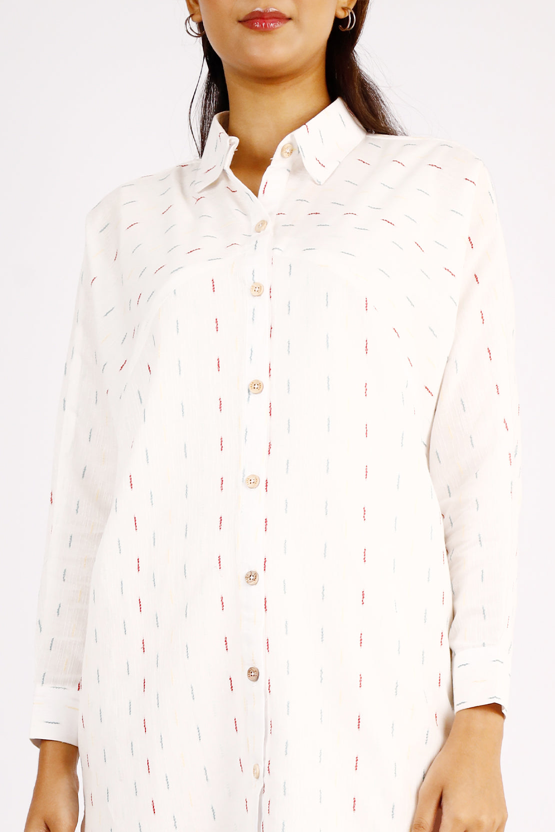 Jacquard Cotton Stitched Shirt