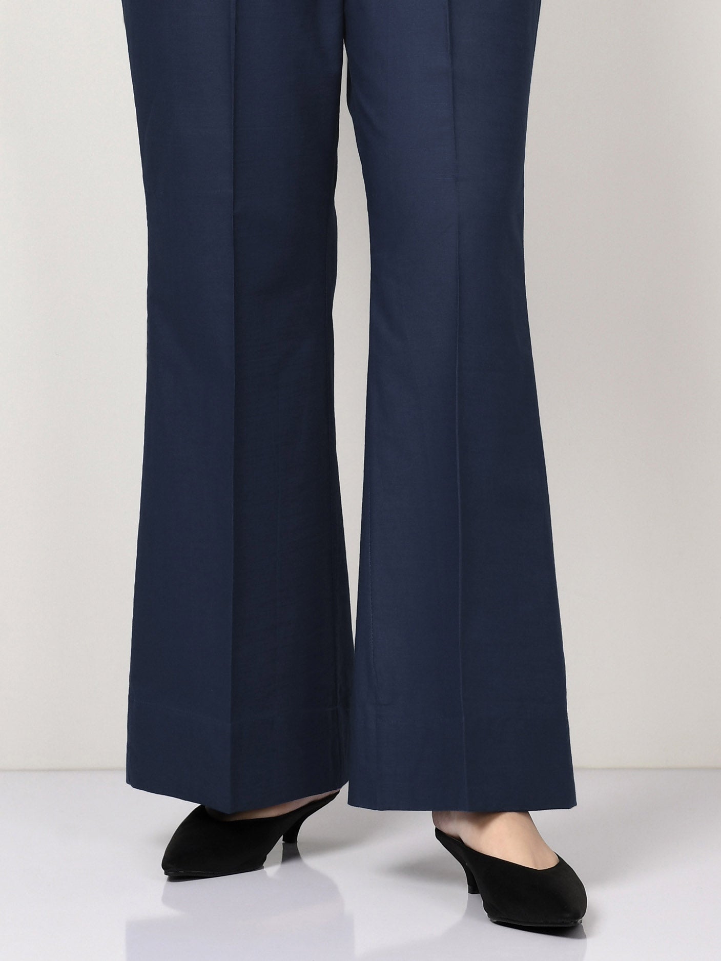 Raw Silk Pants - Dark Navy