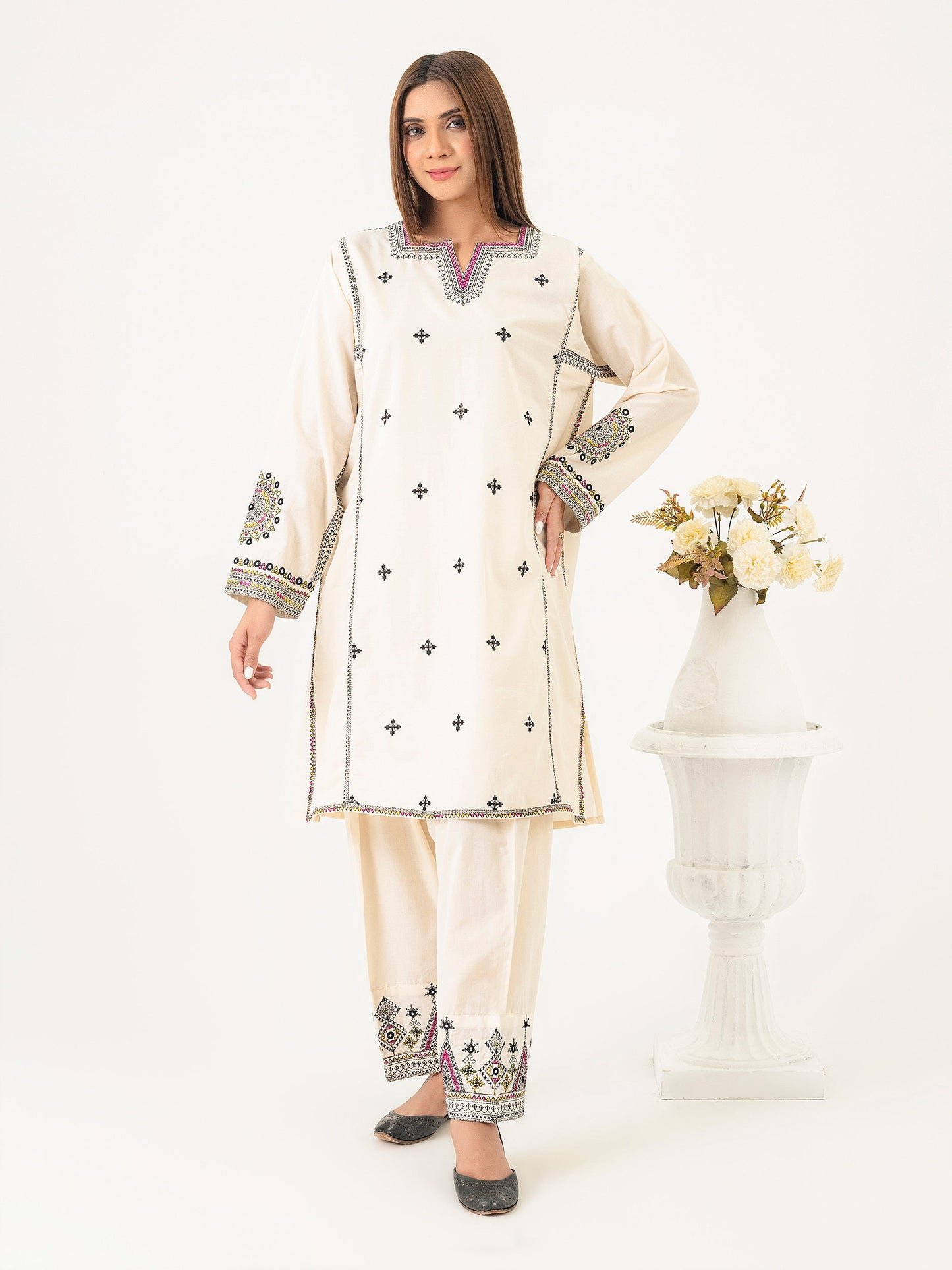 2 Piece Lawn Suit-Embroidered (Pret)