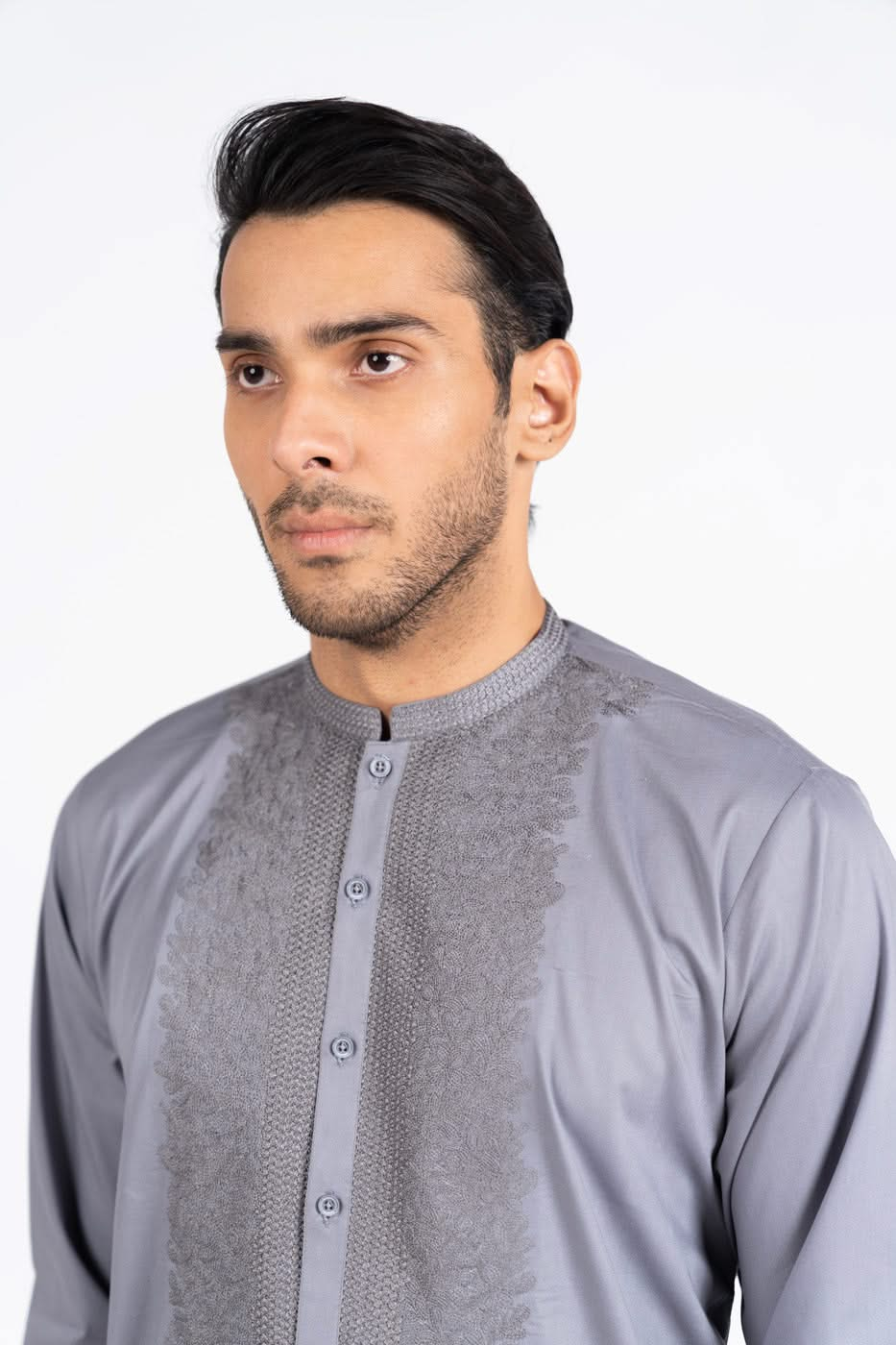 Slim Fit Embroidered Kurta Trouser