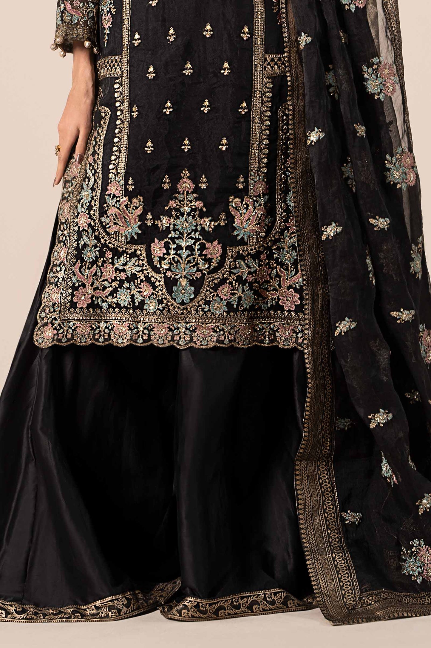 3 Piece Embroidered Organza Suit | SF-EF25-24