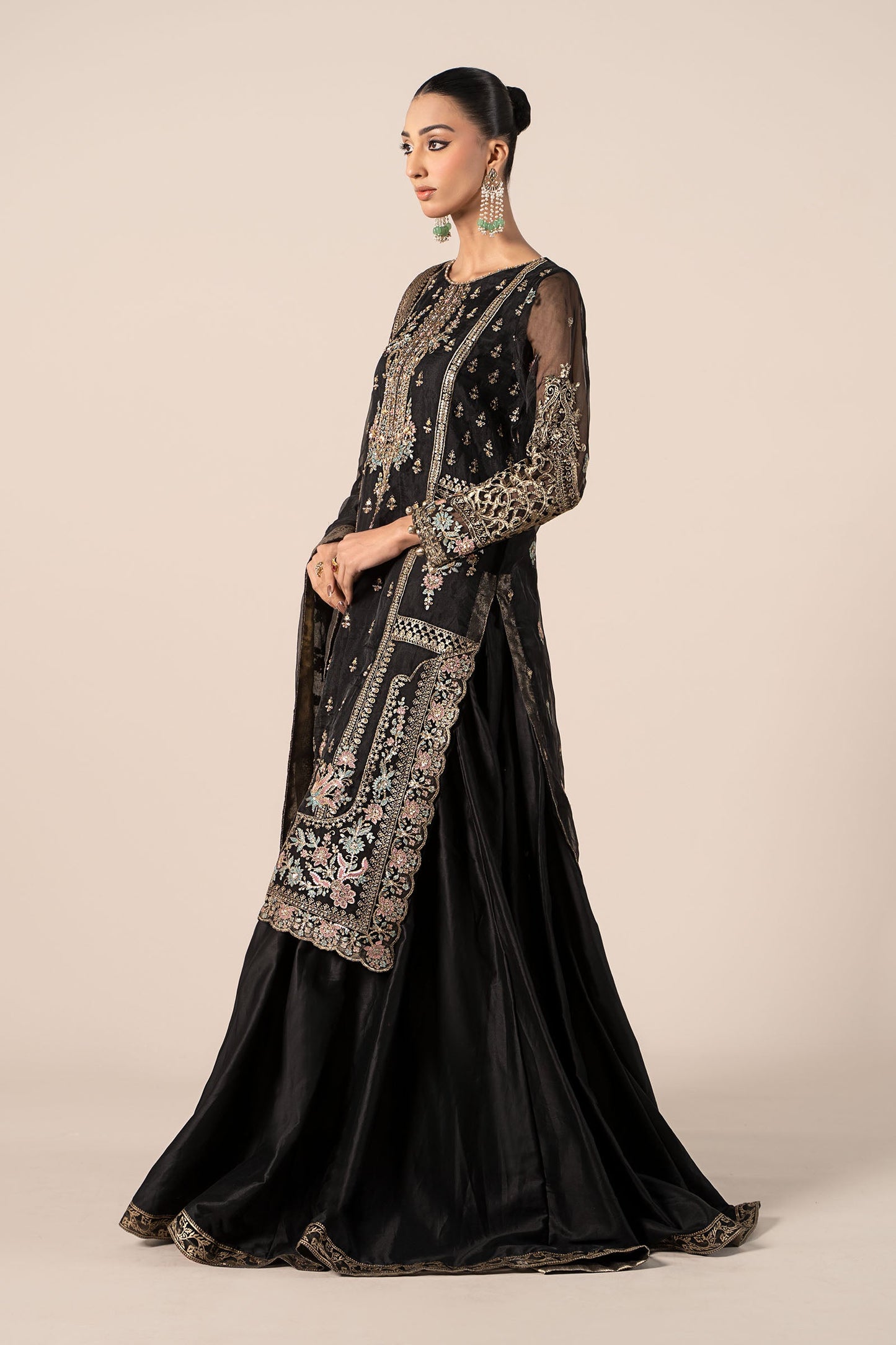 3 Piece Embroidered Organza Suit | SF-EF25-24