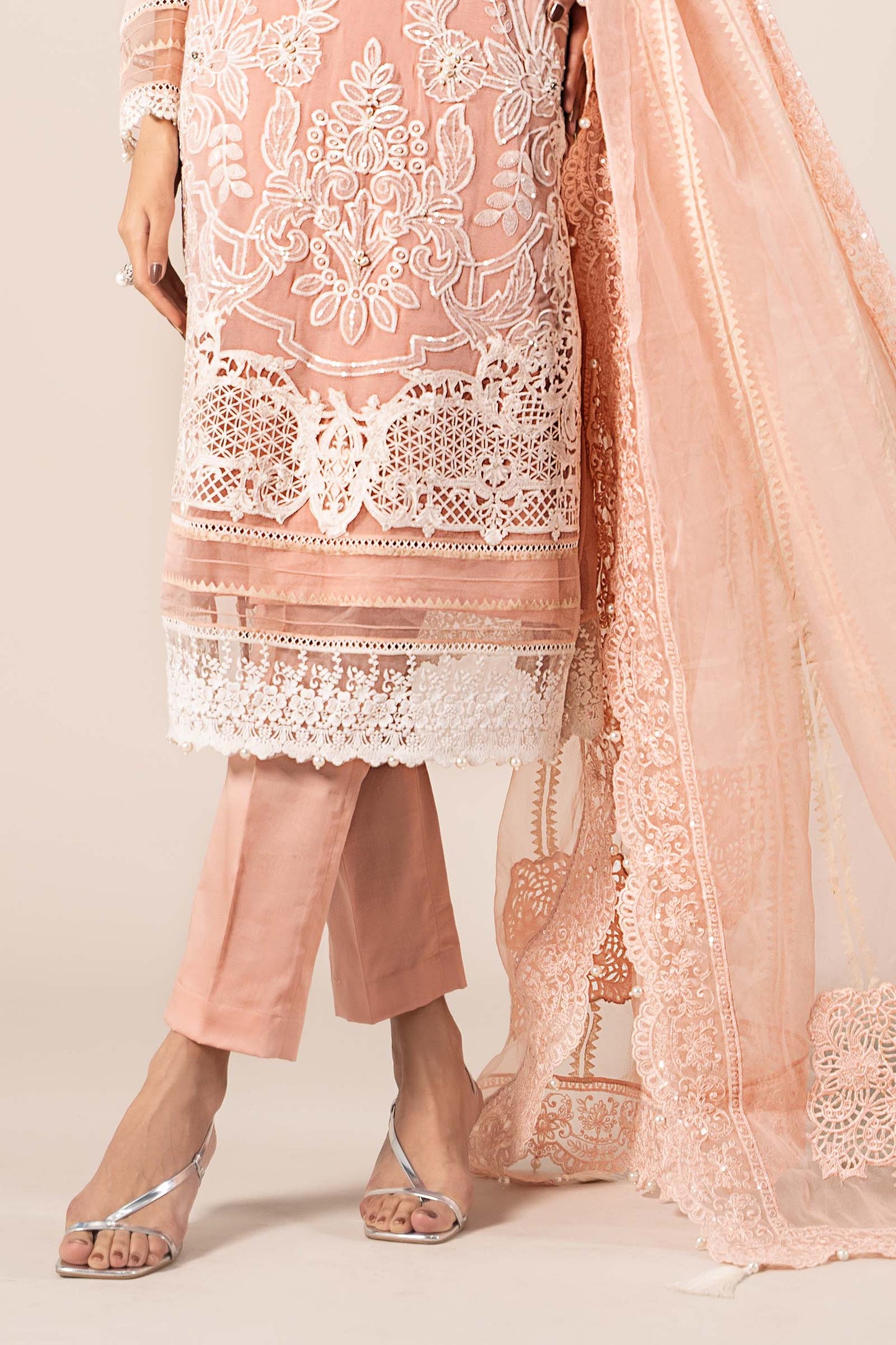 3 Piece Embroidered Chiffon Suit | SF-EF25-34