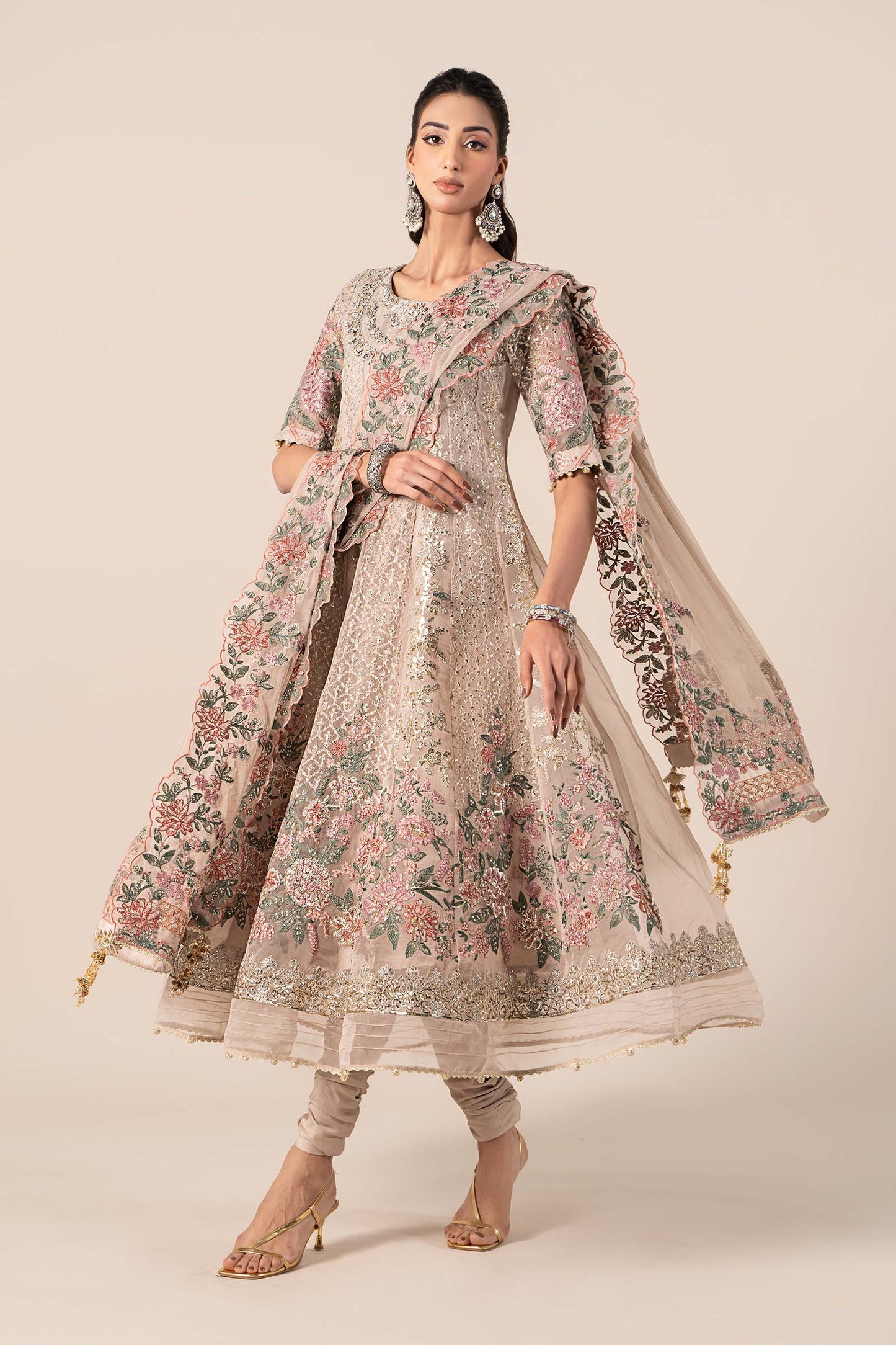 3 Piece Embroidered Organza Suit | SF-EF25-42