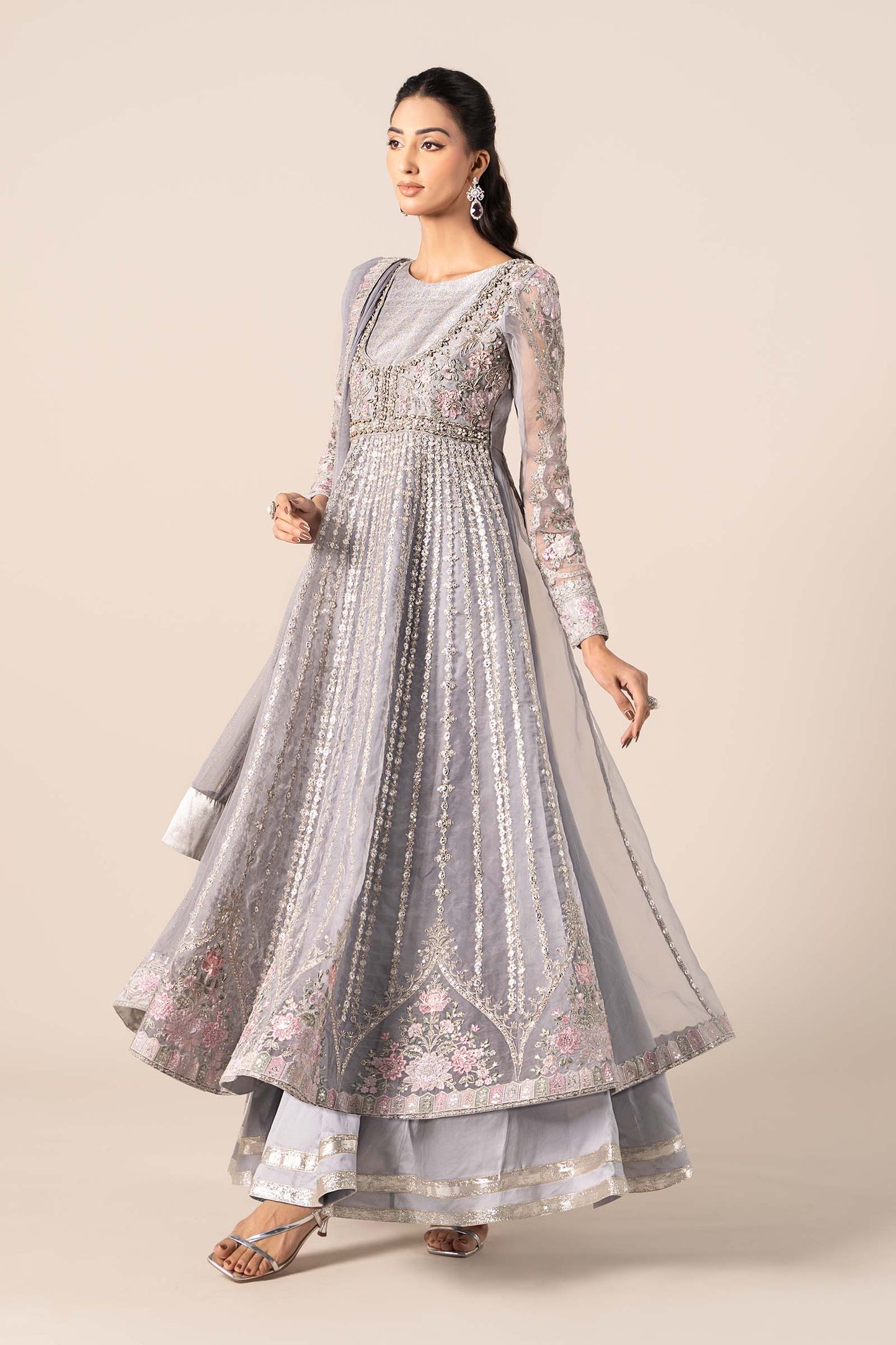 3 Piece Embroidered Organza Suit | SF-EF25-43