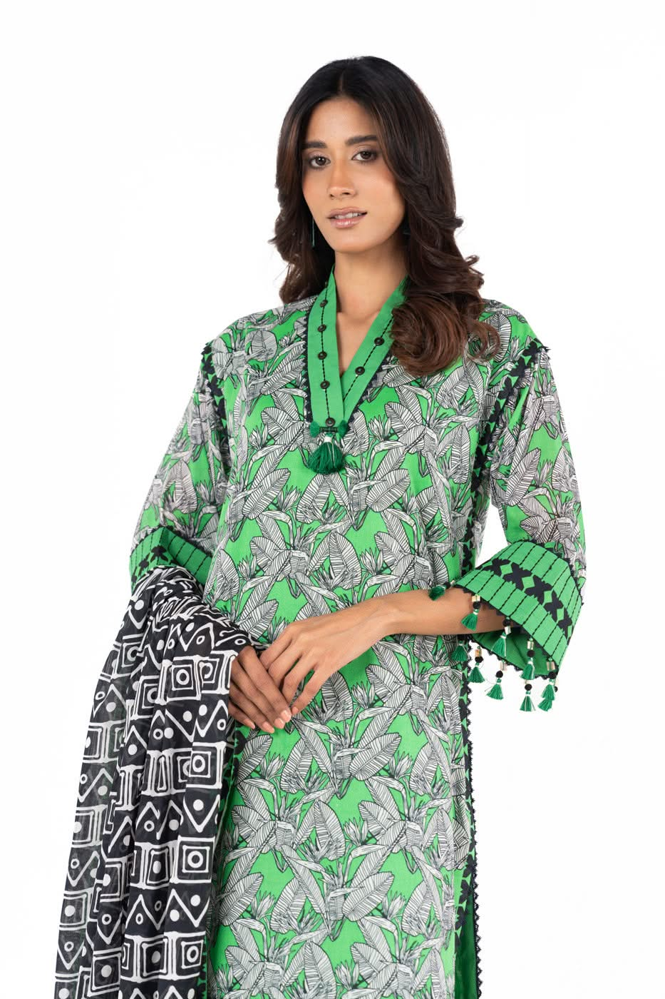 3 Piece  Printed Lawn Suit With Printed Lawn Dupatta