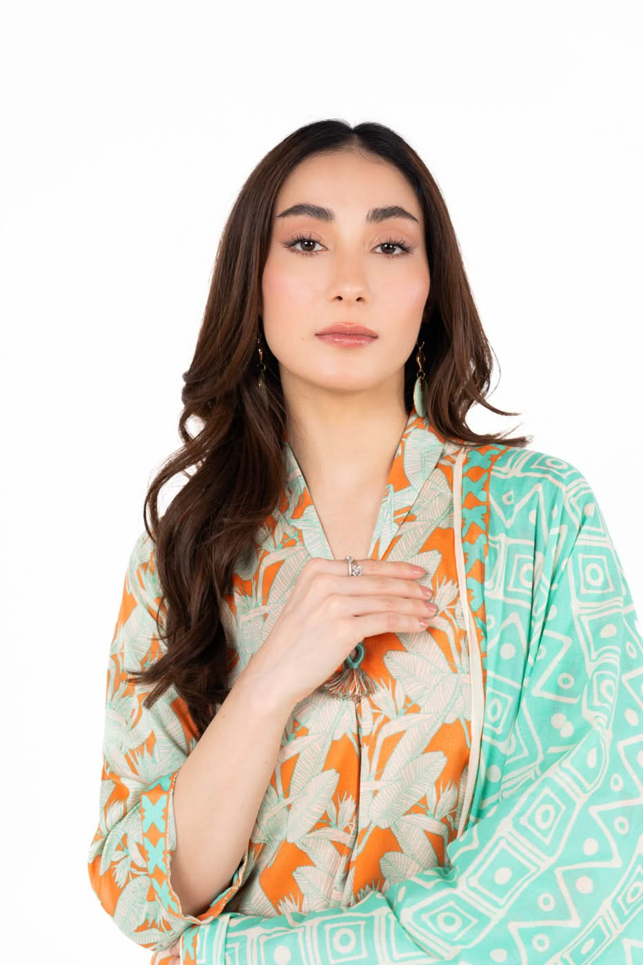 3 Piece  Printed Lawn Suit With Printed Lawn Dupatta