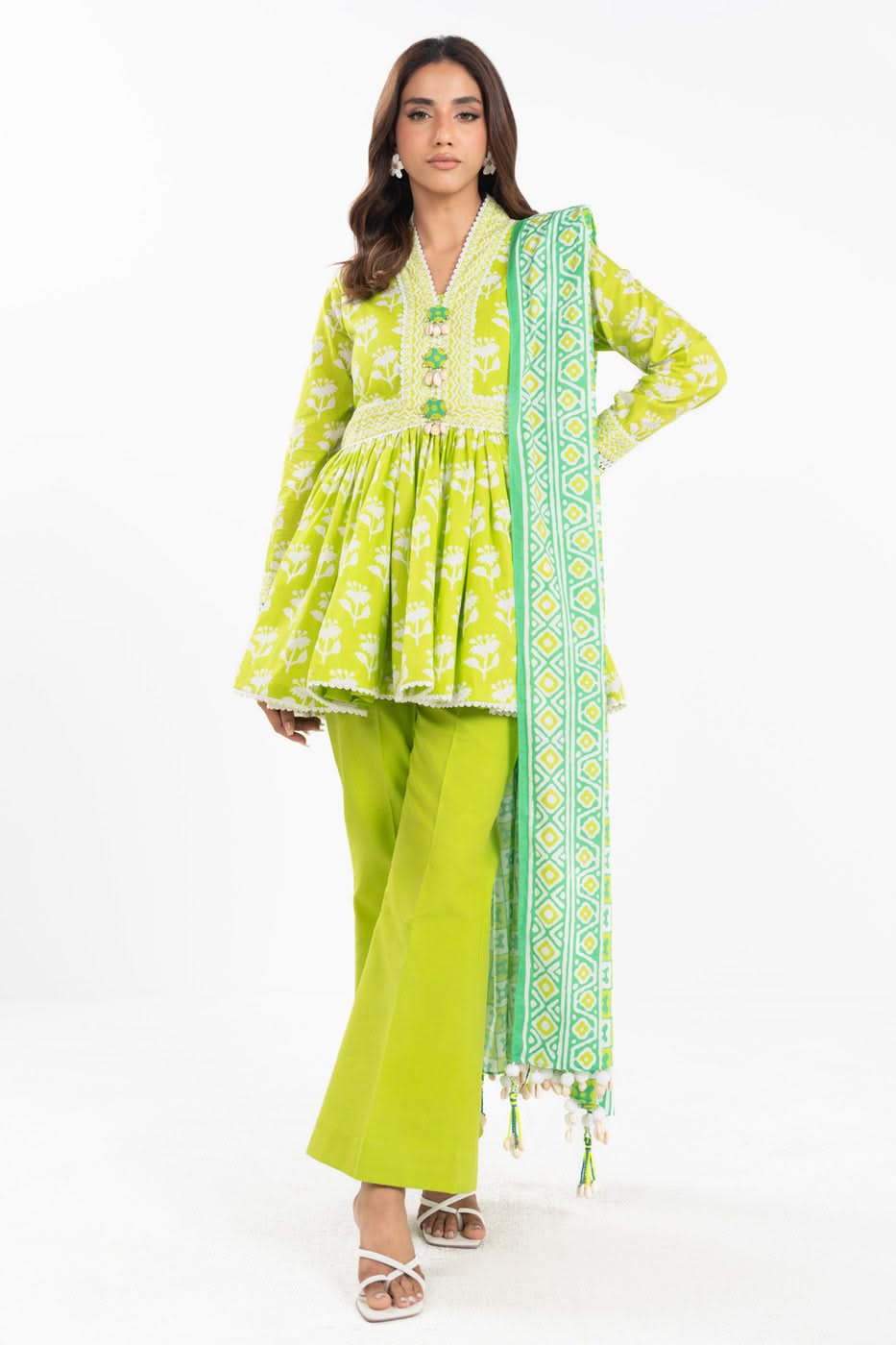 3 Piece Printed Lawn Suit With Printed Lawn Dupatta