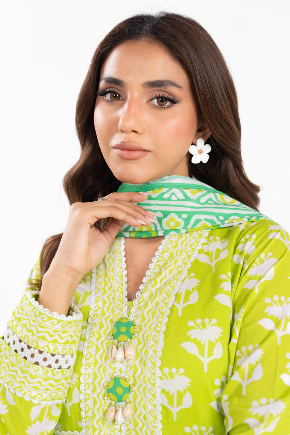 3 Piece Printed Lawn Suit With Printed Lawn Dupatta