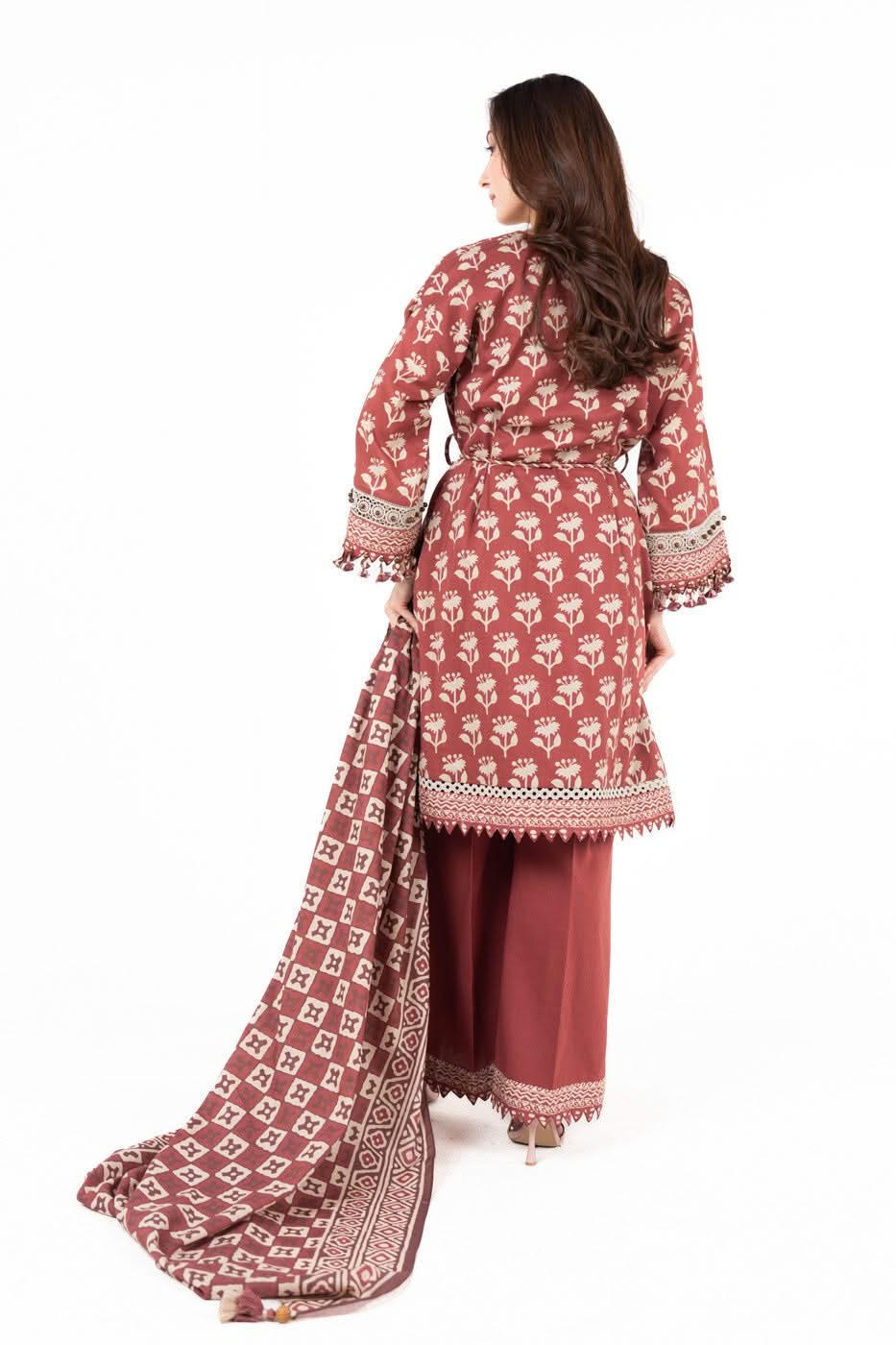 3 Piece Printed Lawn Suit With Printed Lawn Dupatta