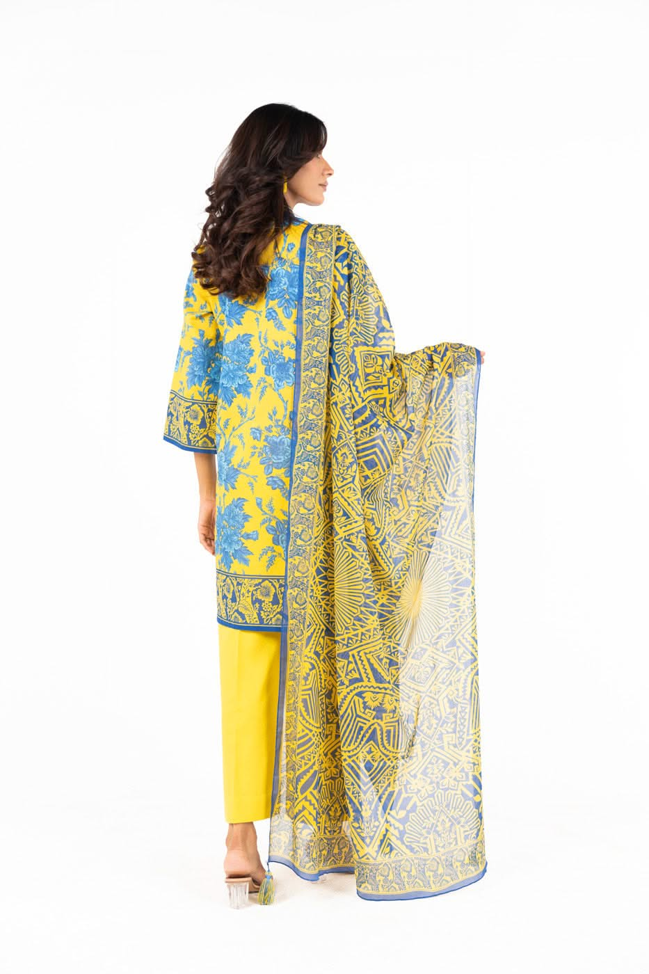 3 Piece  Printed Lawn Suit With Printed Lawn Dupatta