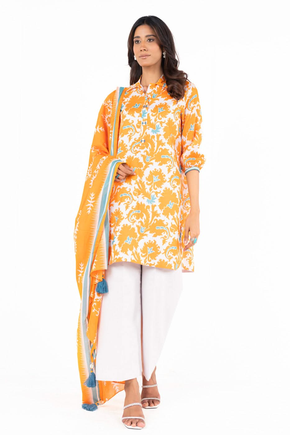 3 Piece  Printed Lawn Suit With Printed Lawn Dupatta