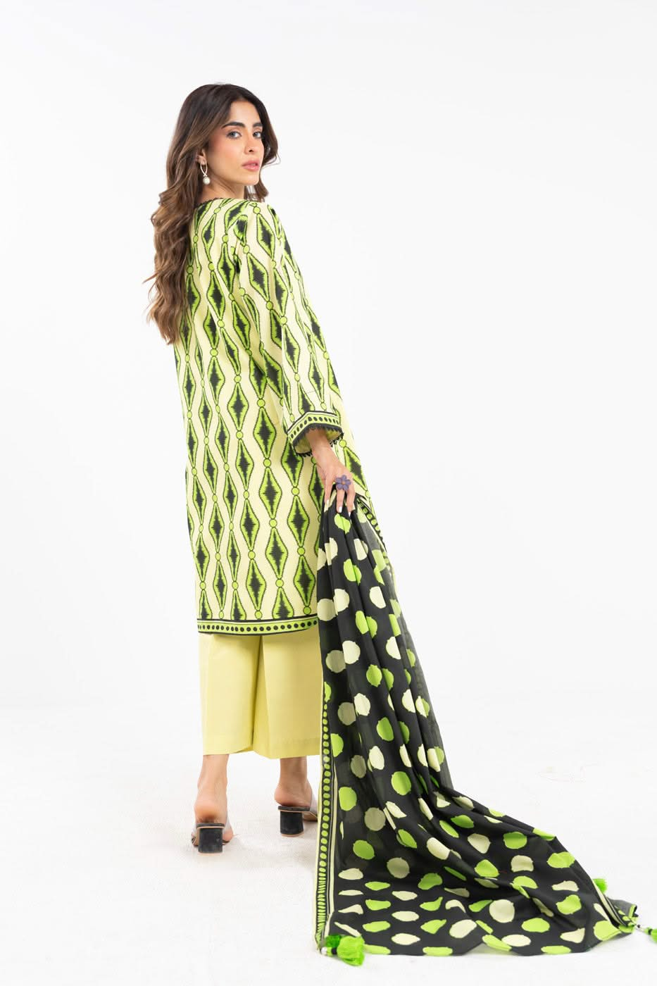 3 Piece  Printed Lawn Suit With Printed Lawn Dupatta