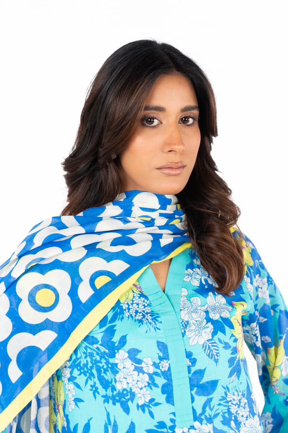 3 Piece  Printed Lawn Suit With Printed Lawn Dupatta