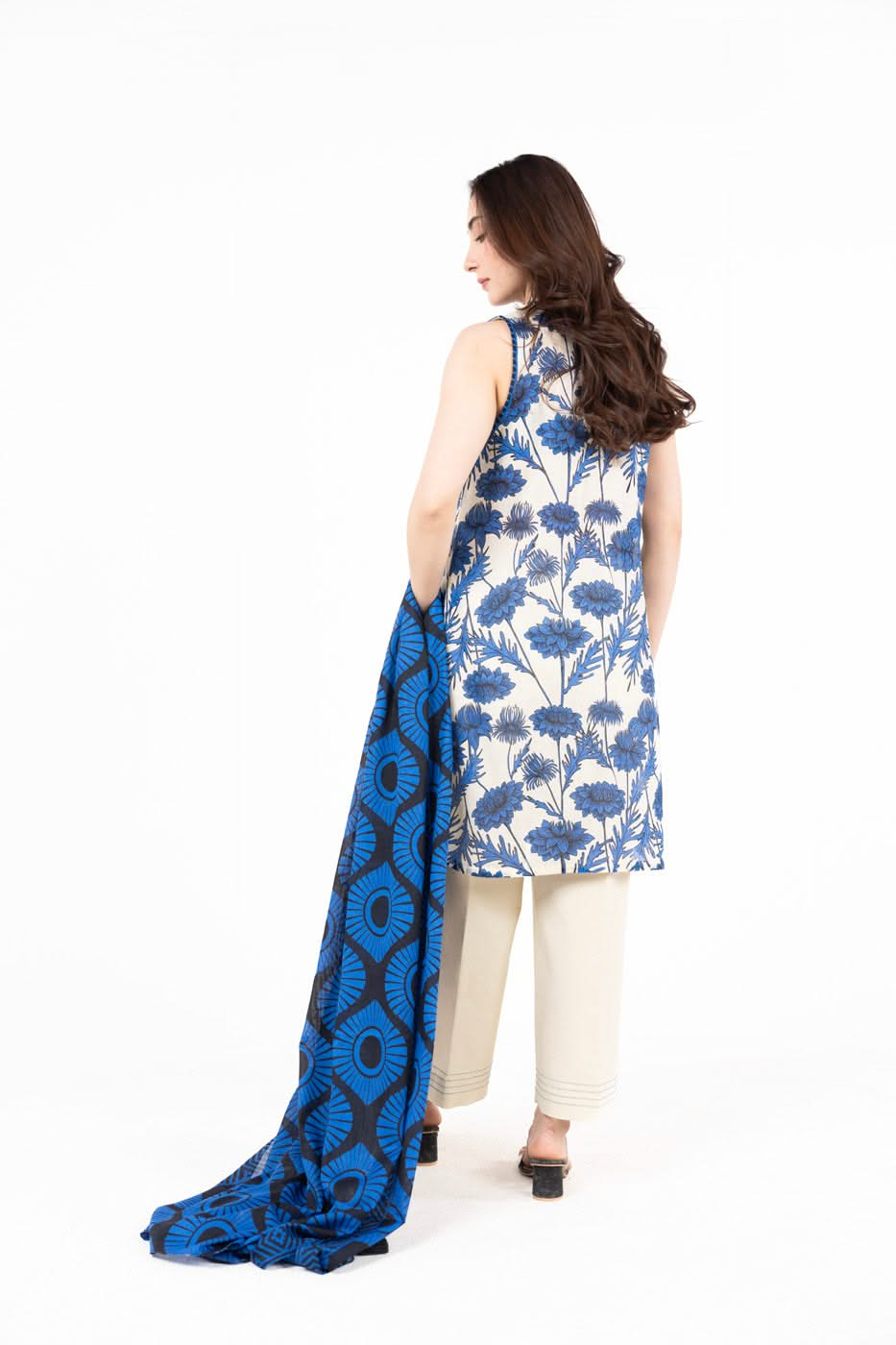 3 Piece  Printed Lawn Suit With Printed Lawn Dupatta