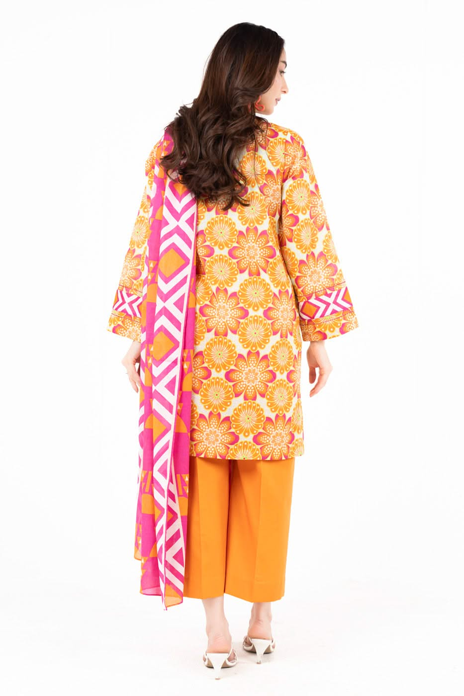 3 Piece  Printed Lawn Suit With Printed Lawn Dupatta