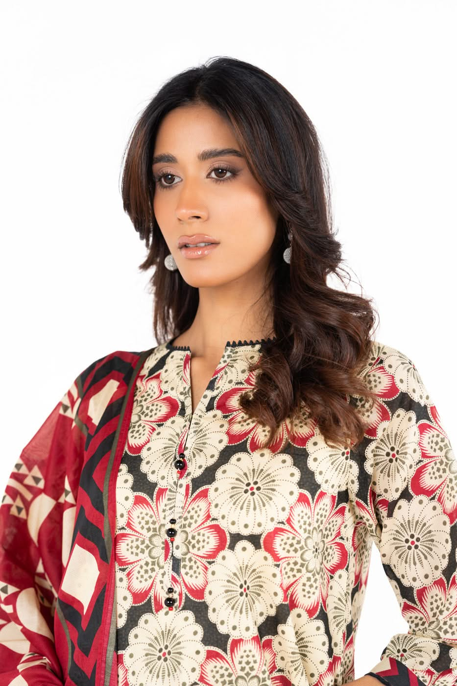 3 Piece  Printed Lawn Suit With Printed Lawn Dupatta