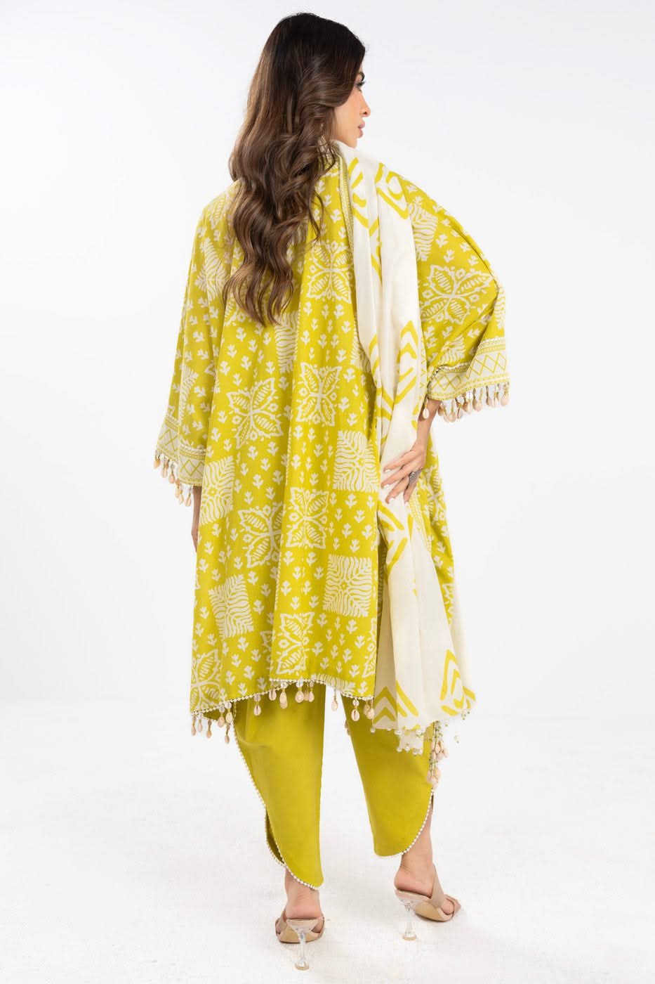 3 Piece  Printed Lawn Suit With Printed Silver Lawn Dupatta