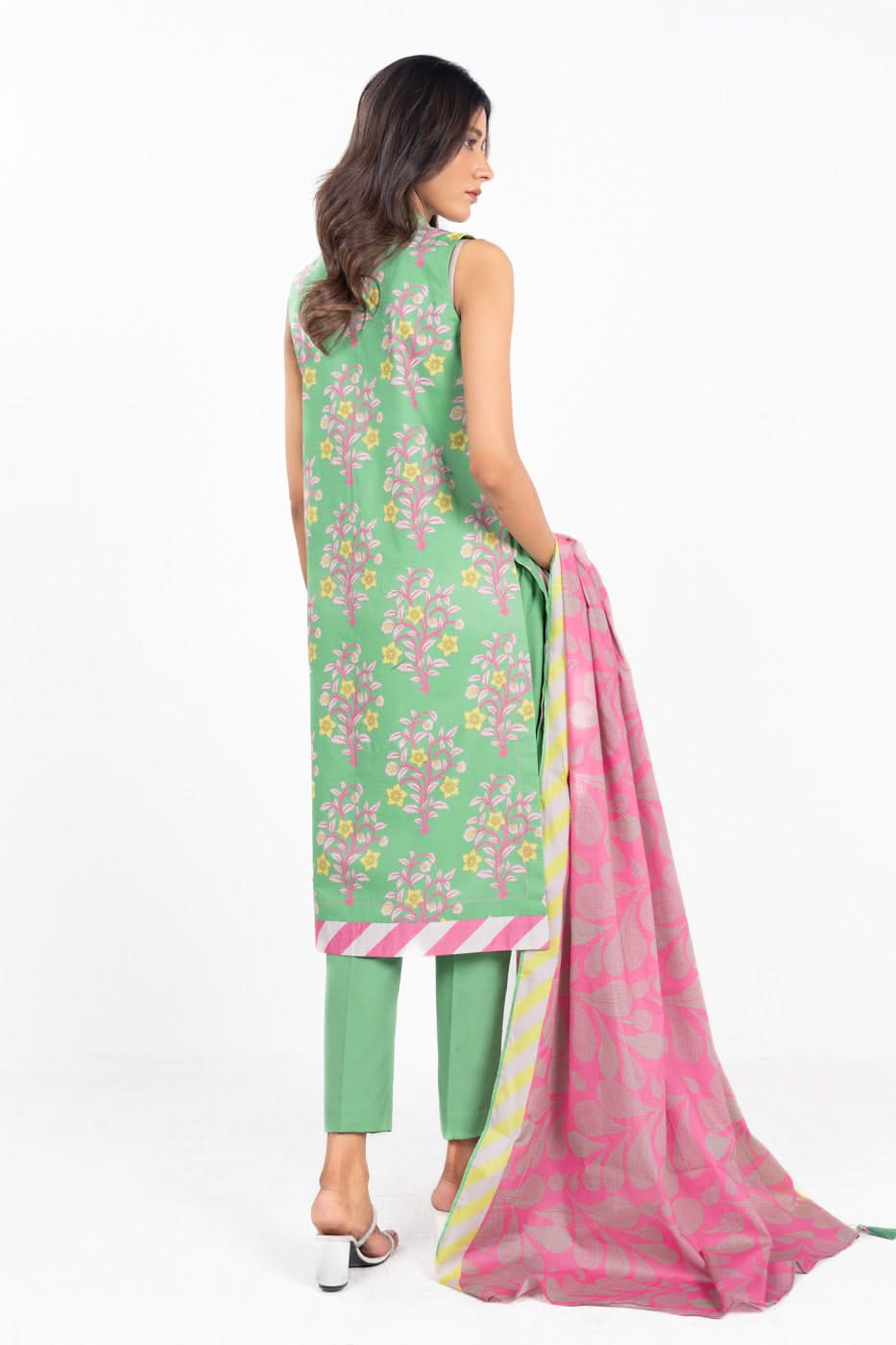 3 Piece  Printed Lawn Suit With Printed Lawn Dupatta