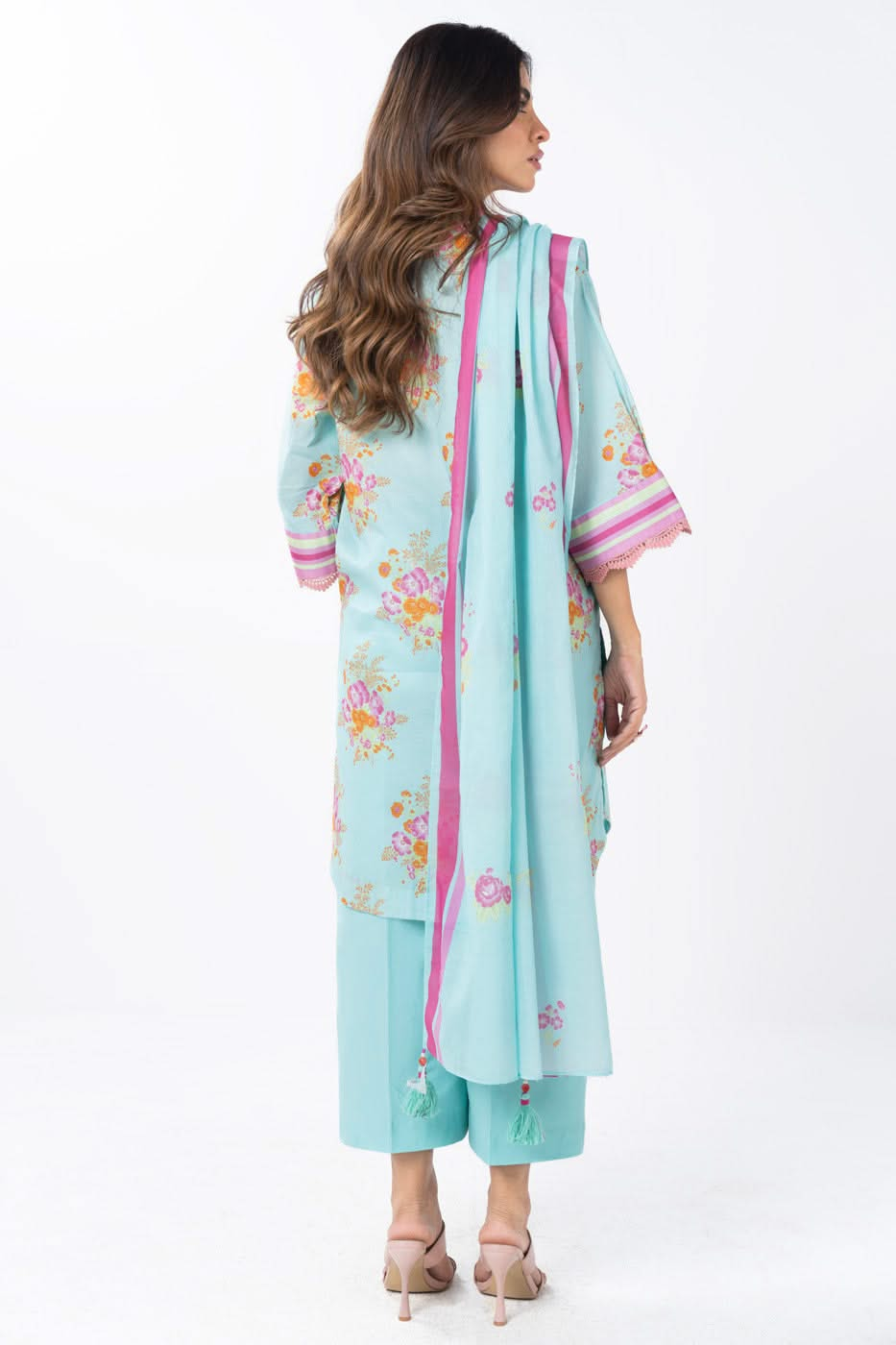 2 Piece Printed Lawn Suit With Printed Lawn Dupatta