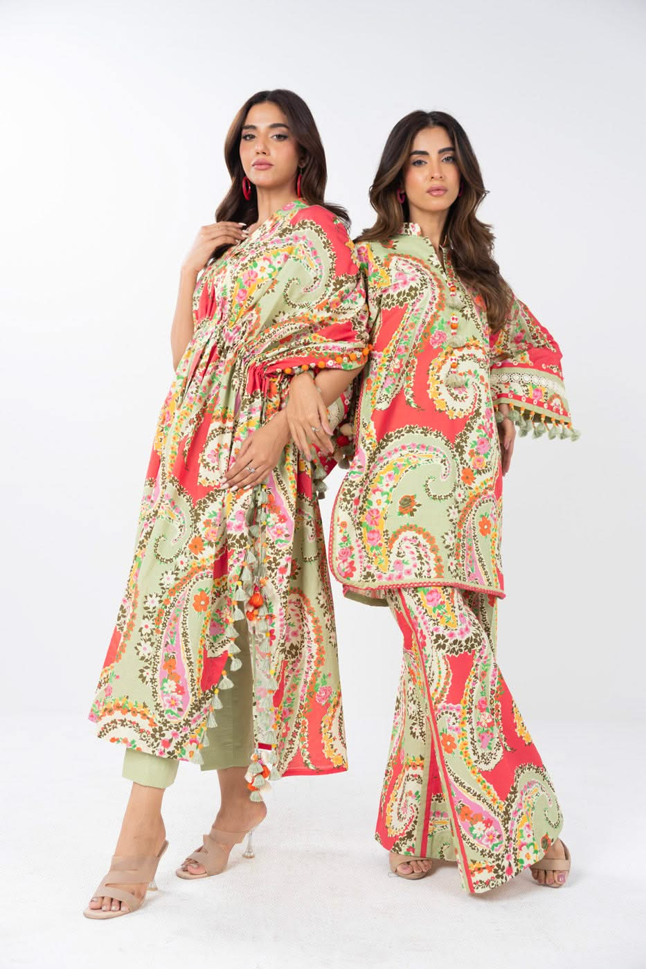 2 Piece  Printed Lawn Suit With Printed Cambric Trouser