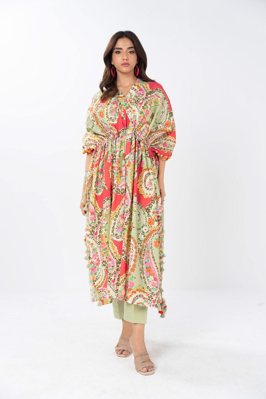 2 Piece  Printed Lawn Suit With Printed Cambric Trouser