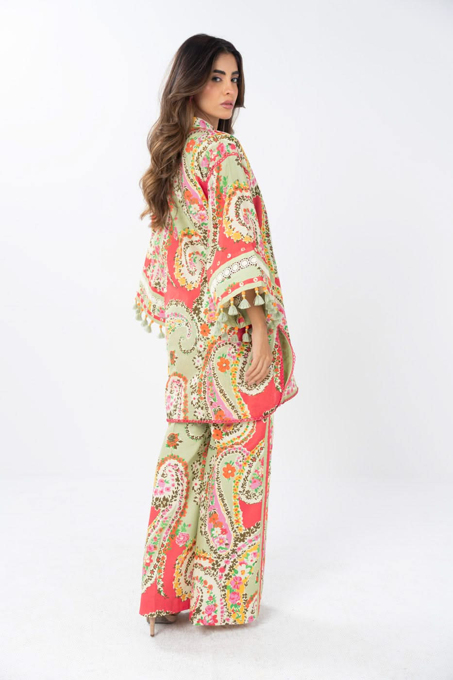 2 Piece  Printed Lawn Suit With Printed Cambric Trouser