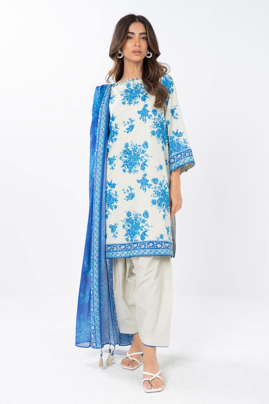 2 Piece Printed Lawn Suit With Printed Lawn Dupatta