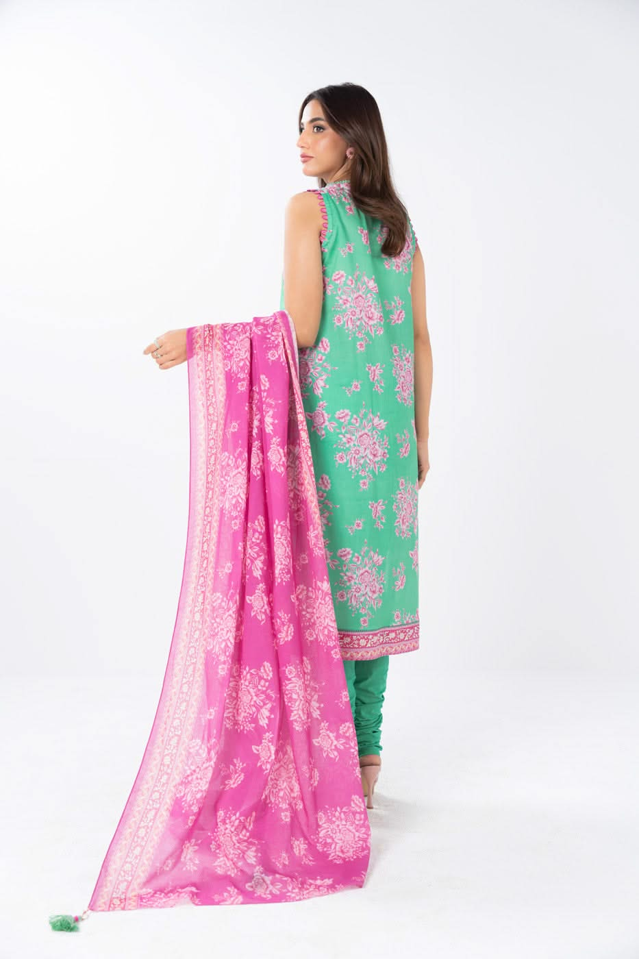 2 Piece  Printed Lawn Suit With Printed Lawn Dupatta