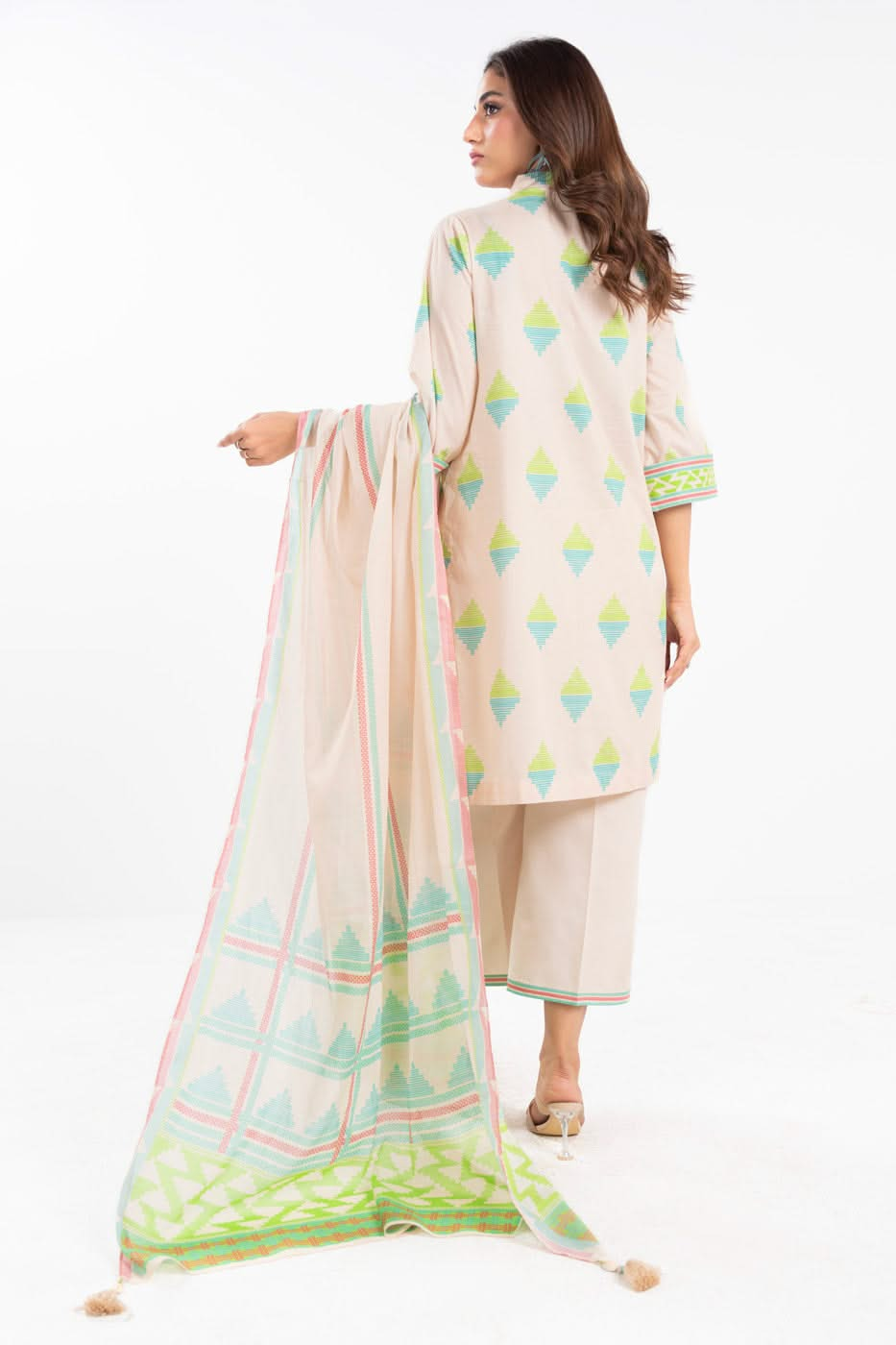 2 Piece  Printed Lawn Suit With Printed Lawn Dupatta