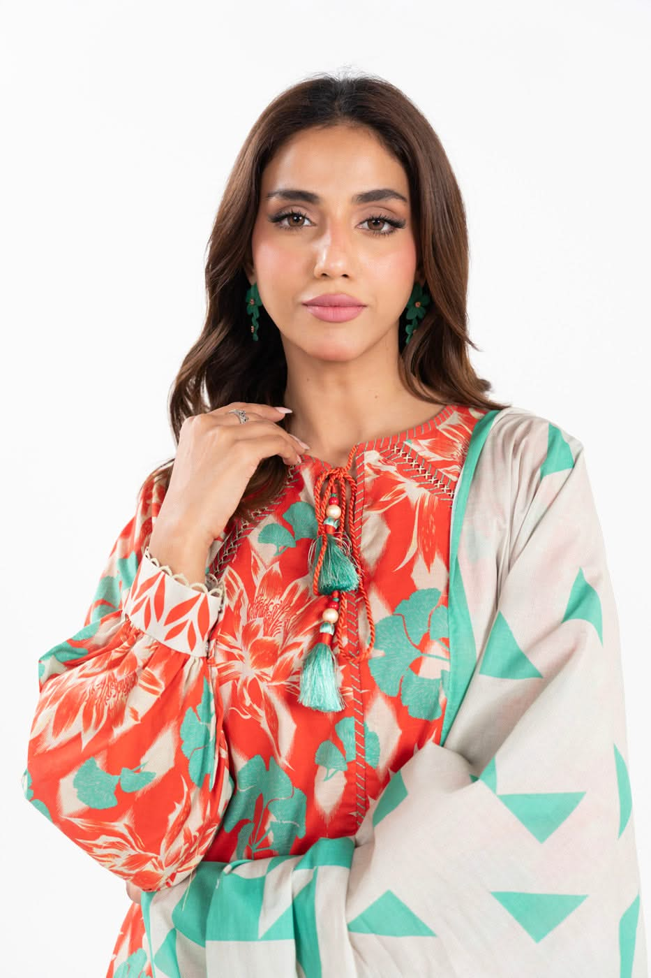 3 Piece Printed Lawn Suit With Printed Lawn Dupatta