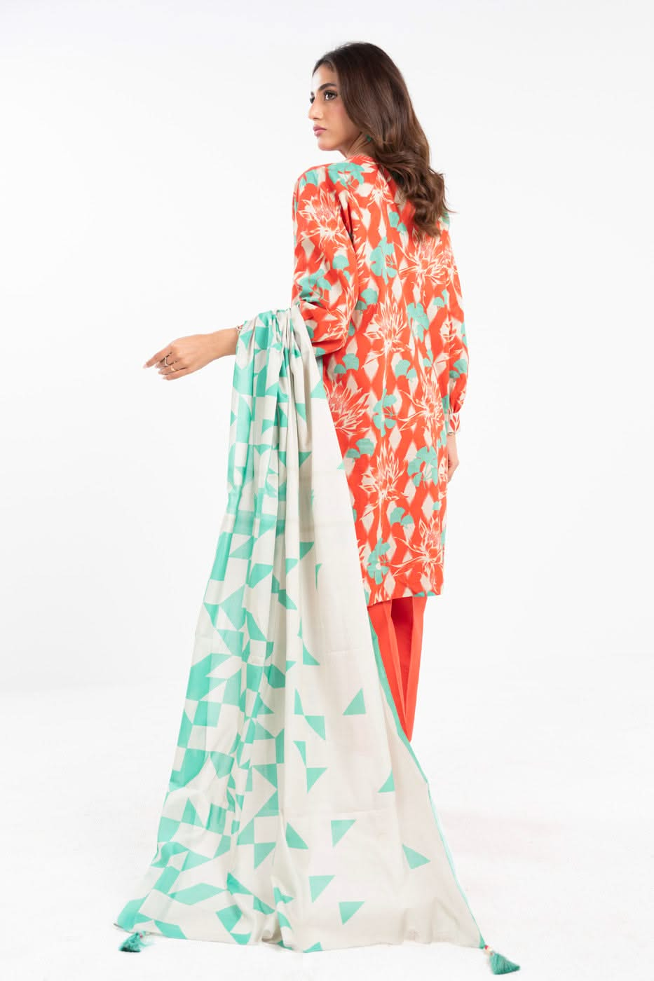 3 Piece Printed Lawn Suit With Printed Lawn Dupatta