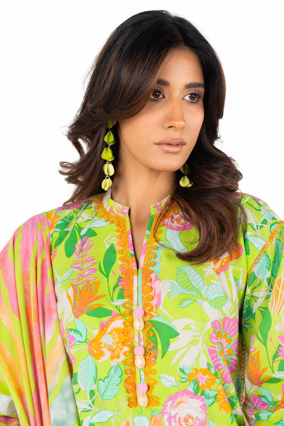 3 Piece  Printed Lawn Suit With Printed Lawn Dupatta