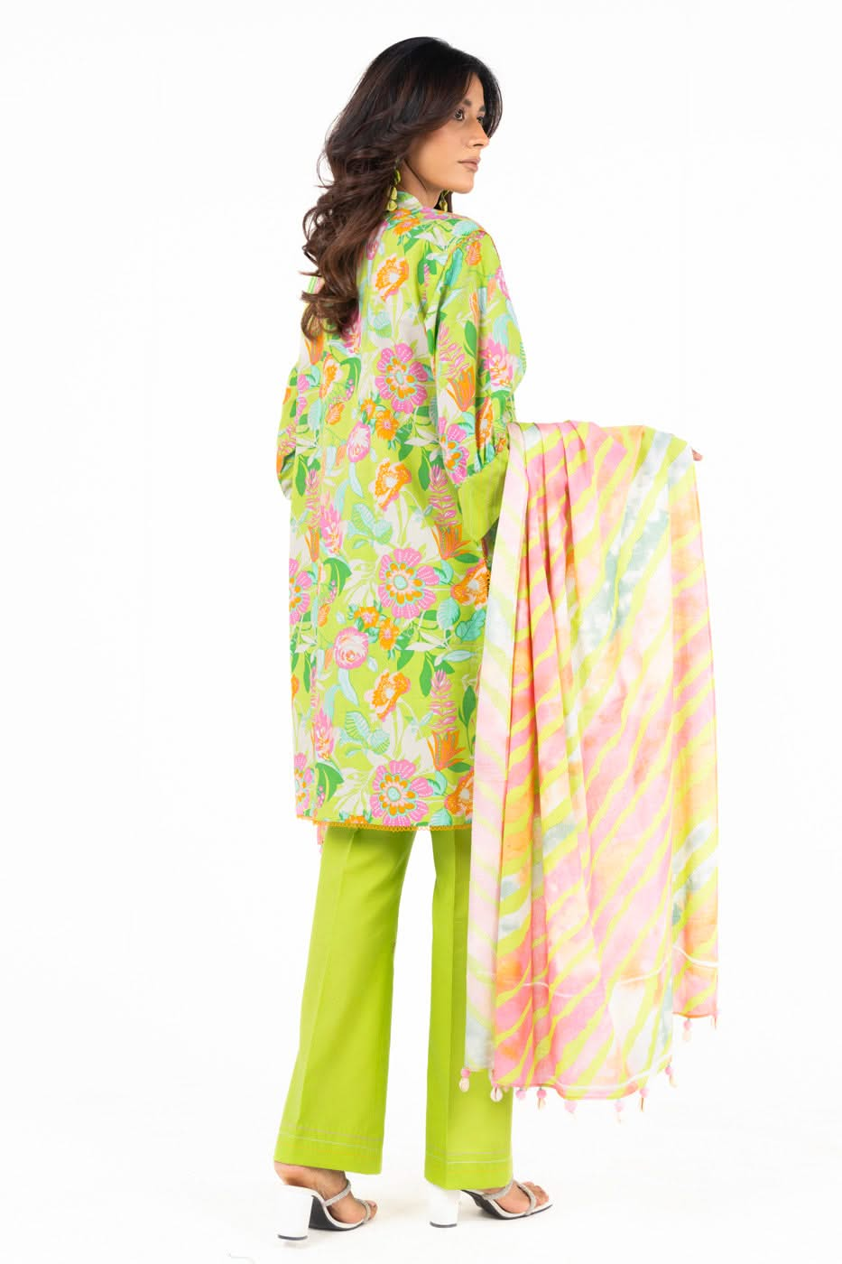 3 Piece  Printed Lawn Suit With Printed Lawn Dupatta