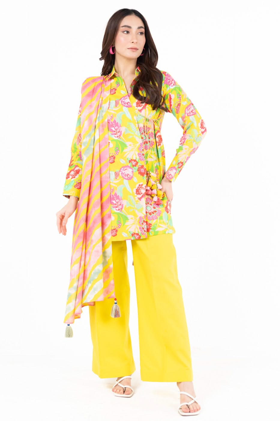 3 Piece  Printed Lawn Suit With Printed Lawn Dupatta