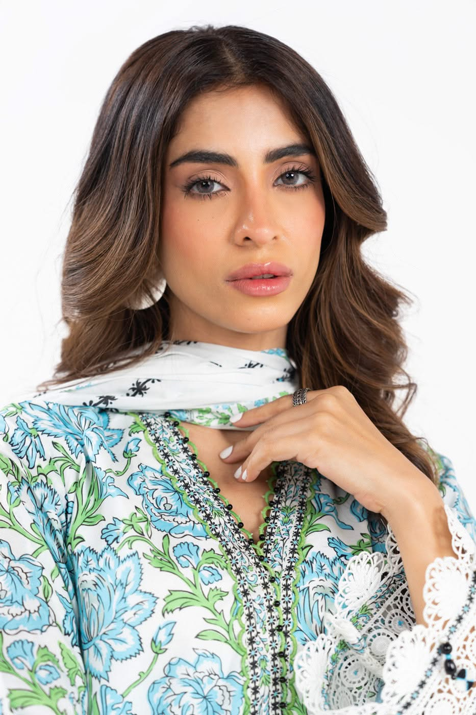 3 Piece Printed Lawn  Suit With Printed Lawn Dupatta