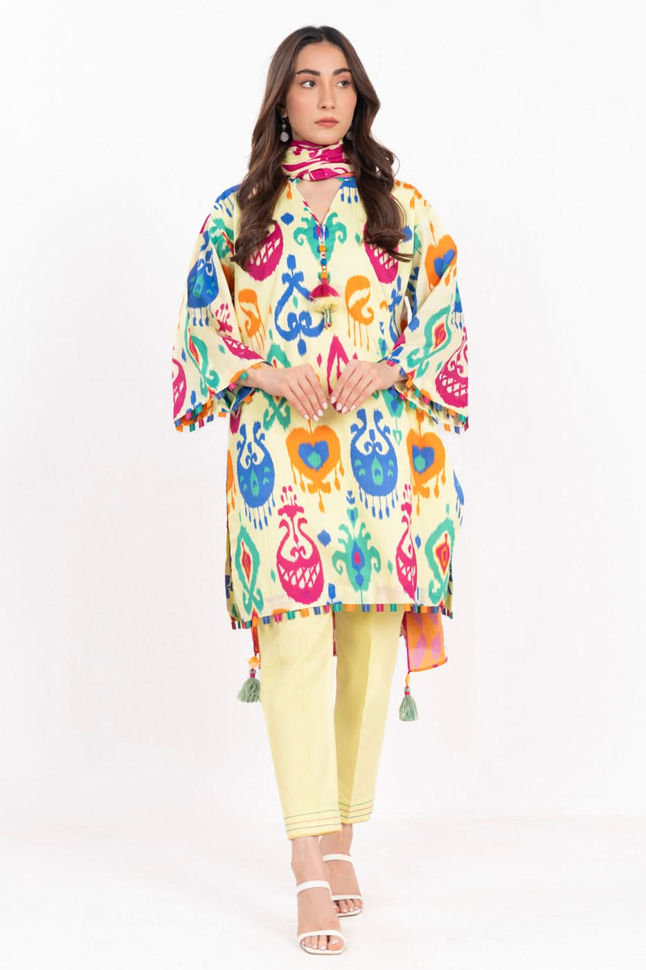 3 Piece  Printed Lawn Suit With Printed Lawn Dupatta