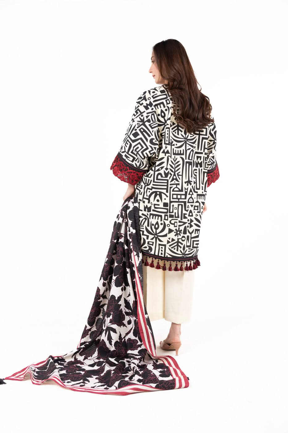 3 Piece  Printed Lawn Suit With Printed Dobby Dupatta