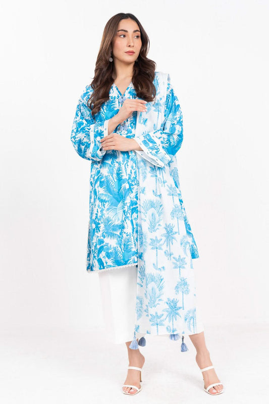 3 Piece Printed Lawn Suit With Printed Lawn Dupatta